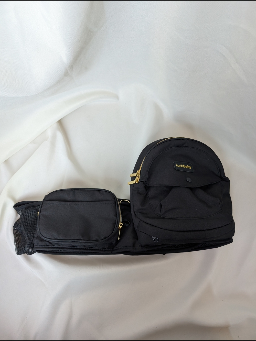 Tushbaby Black Organizer Waist Bag with Pockets(Hip Seat Carrier)